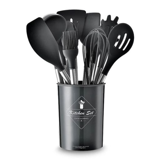 12 Pieces Cooking Tools Set Silicone Spoon Set - Image 2