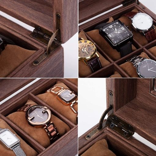 12 Slot Watch Box Organizer Watch Case - Image 3
