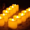 12Pcs LED Candle Lights Metallic Gold Candles Tea Light Flameless Candles For Room Decoration 1 1