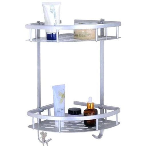 2 Layer Aluminium Bathroom Corner Rack - Image 2