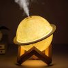 2 in 1 Moon Lamp Cool Mist Humidifiers Essential Oil Diffuser Aroma Air Humidifier with Led Night Light Colorful Change for Car Office Babies humidifiers for Home White 1
