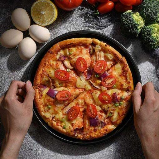 3 Pcs Non Stick Pizza Plate Pan Set - Image 2