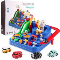 Car Adventure Race & Rescue Track With Magnetic Cars