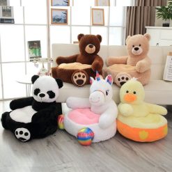 Cartoon Lovely Teddy Bear Panda Unicorn Duck Plush Toys Kids Sofa Chair Seat Baby Nest Sleeping Bed Adult Pillow Stuffed Cushion