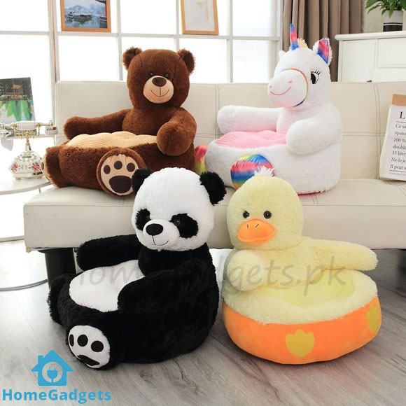 Cartoon Plush Sofa Chair Bed – Teddy Bear, Panda, Unicorn & Duck Kids Seater Toy 2 Cartoon Plush Sofa Chair Bed