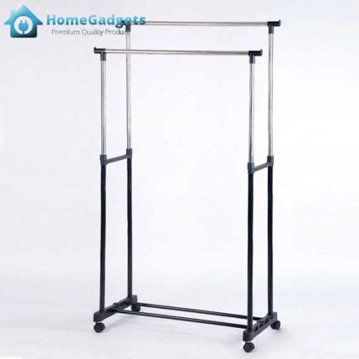 Double Pole Stainless Steel Cloth Rack