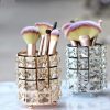 European Luxury Golden Crystal Dressing Table Makeup Brush Organizer 7 1