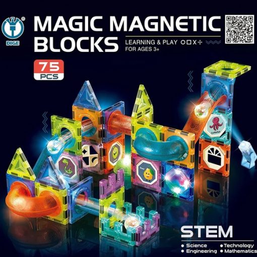 Magnetic Construction Blocks 75 Pcs