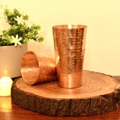 Pure Copper Glass Tumbler Capacity 450ml