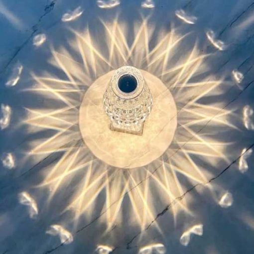 Vimite Touch Led Table Light Lamp USB Rechargeable 3-Colors Dimming Crystal Diamond Desk Lamp Lampshade Night Light for Bedroom Room Bedside Home Decoration - Image 2
