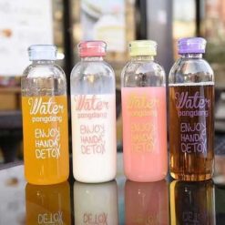 Water Pongdang Enjoy Handa Detox Glass Water Juice Bottle 900ml