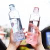 Glass Water Bottle With Time Scale Print