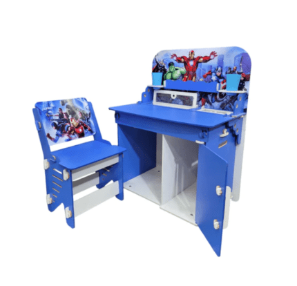 Wooden Avengers Study Table Chair Set
