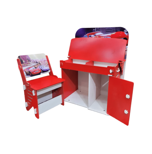Wooden Cars Study Table Chair Set
