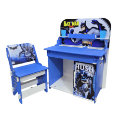 Wooden Batman Study Table Chair Set