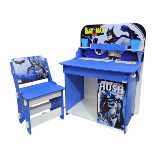 Wooden Batman Study Table Chair Set