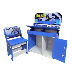 Wooden Batman Study Table Chair Set