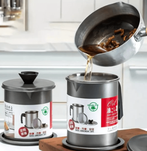 1.4 litre Oil Strainer Pot and Oil Filter bucket