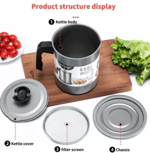 1.4 litre Oil Strainer Pot and Oil Filter bucket
