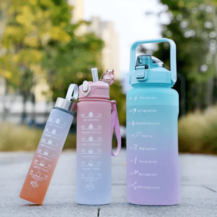 3pcs sports plastic water bottle set