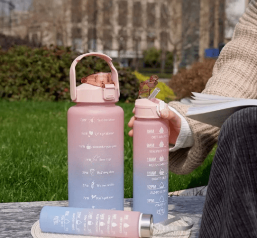3pcs sports plastic water bottle set