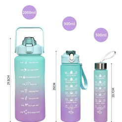 3pcs sports plastic water bottle set