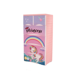 Phoenix Orchid Unicorn Plastic drawers 4+2
