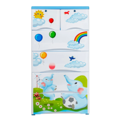 Phoenix Orchid Elephant Plastic drawers 4+2