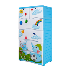 Phoenix Orchid Elephant Plastic drawers 4+2