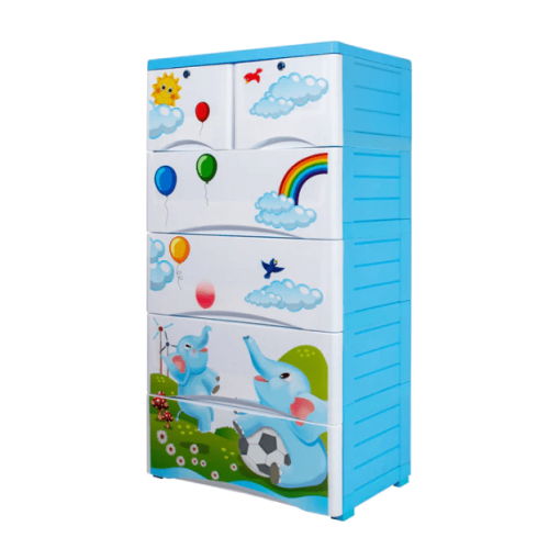 Phoenix Orchid Elephant Plastic drawers 4+2