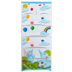 Phoenix Orchid Elephant Plastic drawers 5+2