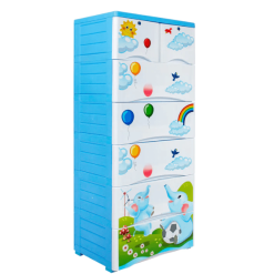 Phoenix Orchid Elephant Plastic drawers 5+2