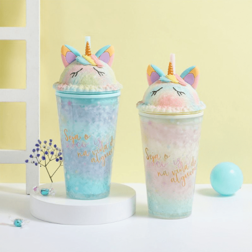 Ice Cream Sipper Cup With Straw 450ML