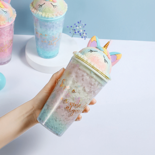 Ice Cream Sipper Cup With Straw 450ML
