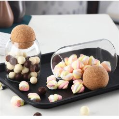 BALL CORK GLASS JAR 4 PCS