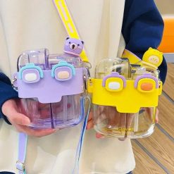 Dual Partition Kids Water Bottle Sipper 530ml
