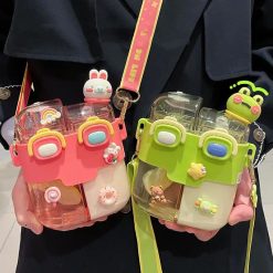 Dual Partition Kids Water Bottle Sipper 530ml