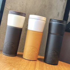 Starbucks Travel Coffee Mug With Leather Cover