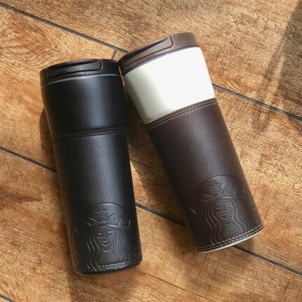 Starbucks Travel Coffee Mug With Leather Cover