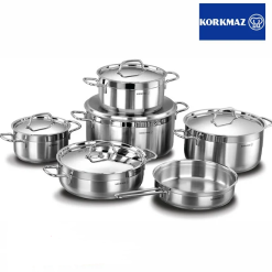 Korkmaz Alfa Stainless Steel Cookware Set 11 Pcs 