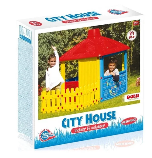 Dolu My First City house with Doors and Fence