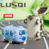Bus Toy Straw Cup Indoor Outdoor Water Bottle