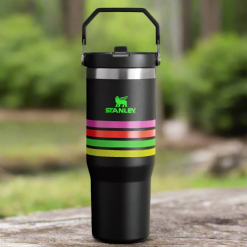 Stanley Iceflow Flip Straw Tumbler Black Neon