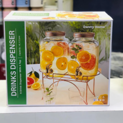 Danny Homes Double Glass Dispenser with Stand