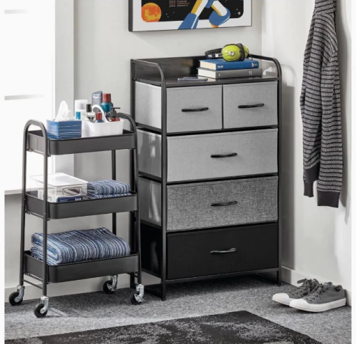 Elegant Storage Metal Trolly 3 Compartment