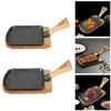 SIZZLING TRAY WITH BAMBOO HANDLE