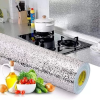 Silver Aluminium Kitchen Self Adhesive Sheet 60x200cm