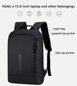Waterproof Men Backpack Work Ultra Lightweight Bags for Laptop