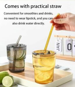 Creative Mug with Straw Lid 400ML