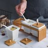 Ceramic Condiment Jar Porcelain Spice Container